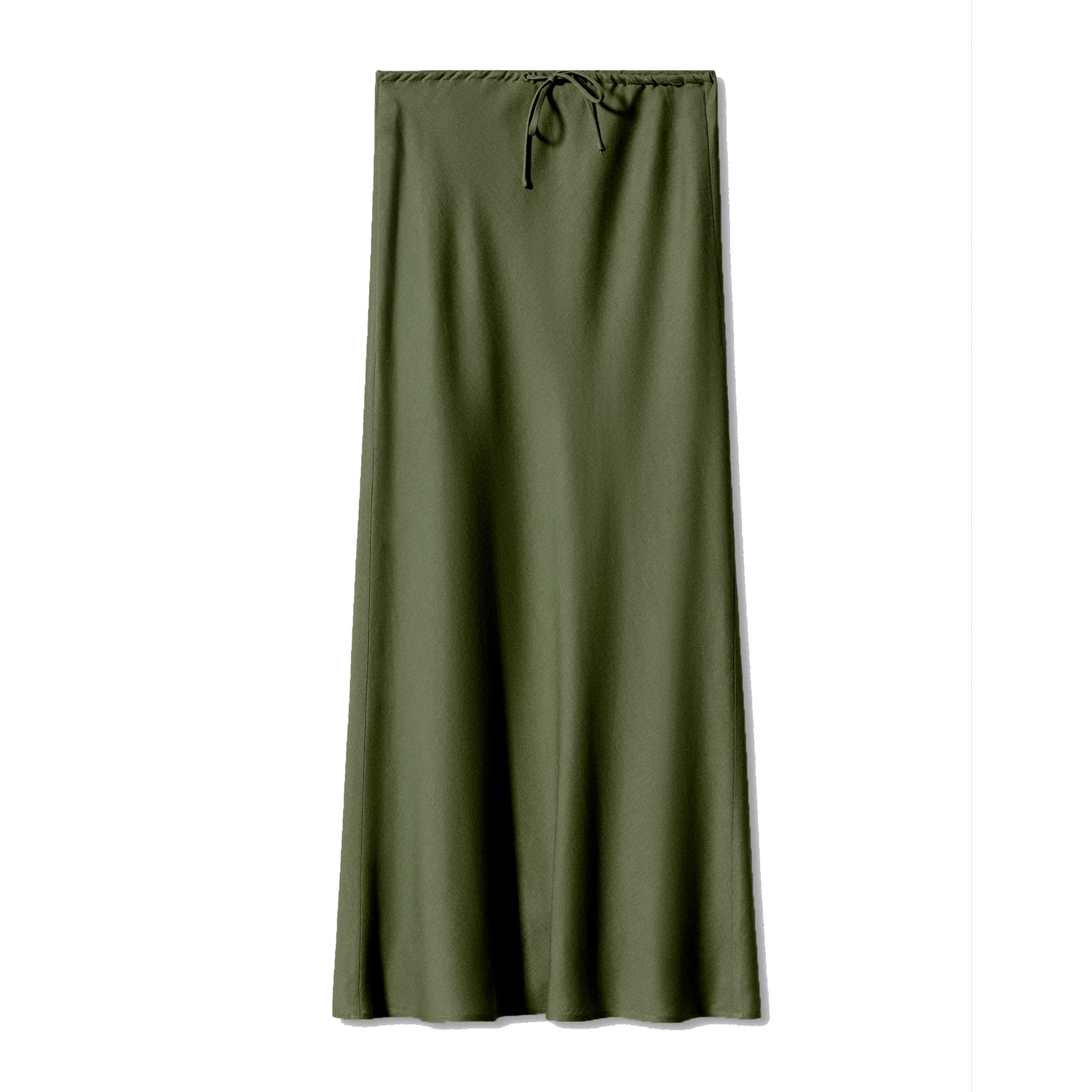 Picture of 2024 Amazon high quality satin long skirt high waist drawstring lace-up solid color skirt female cross-border women's clothing in stock