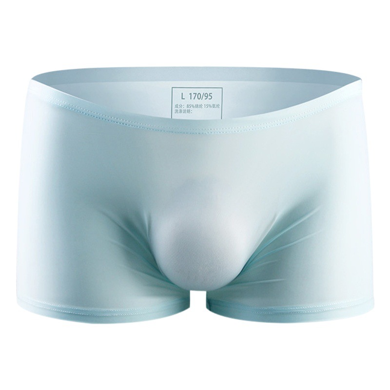 3D die U-convex integrated boxer shorts summer ultra-thin men's ice silk inner pants youth breathable underpants