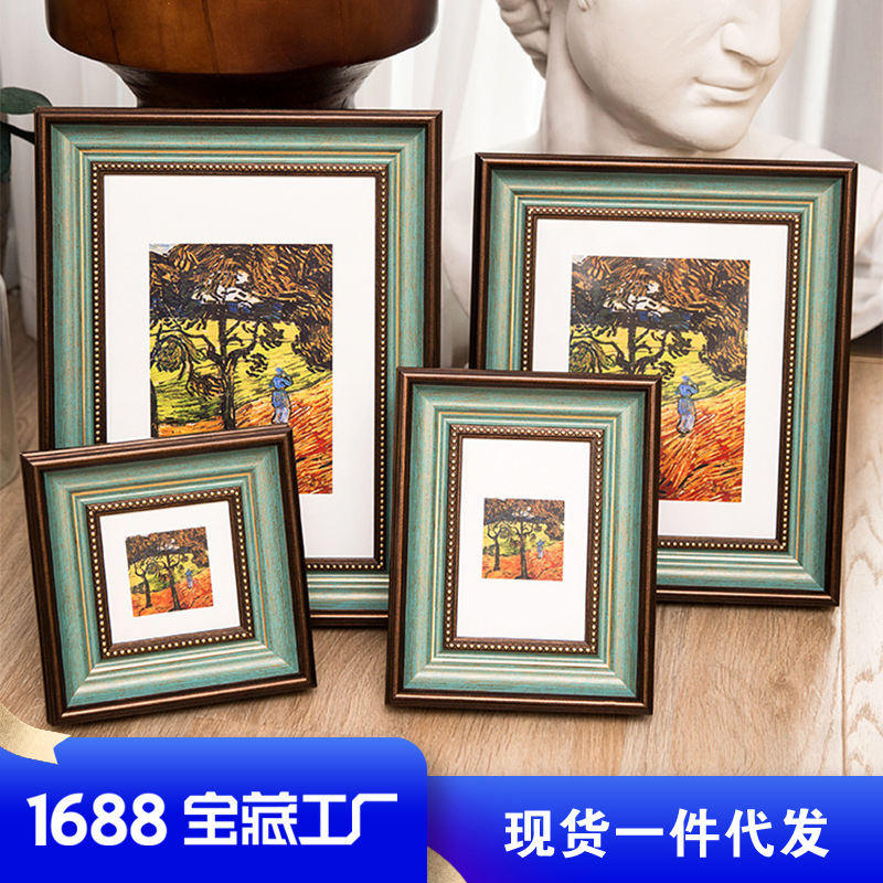 American Retro photo frame decoration 6-inch 7-inch 8-inch 10-inch 12-inch photo wash made photo frame picture frame wall hanging