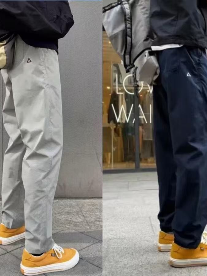 Summer and autumn functional slacks loose tapered American outdoor triangle logo cargo trousers for men and women are the same foreign trade