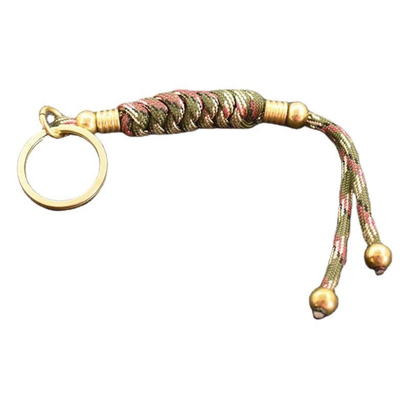 Amazon outdoor umbrella rope woven keychain pendant snake-shaped diamond knot clothing pendant rope pull head luggage drawstring
