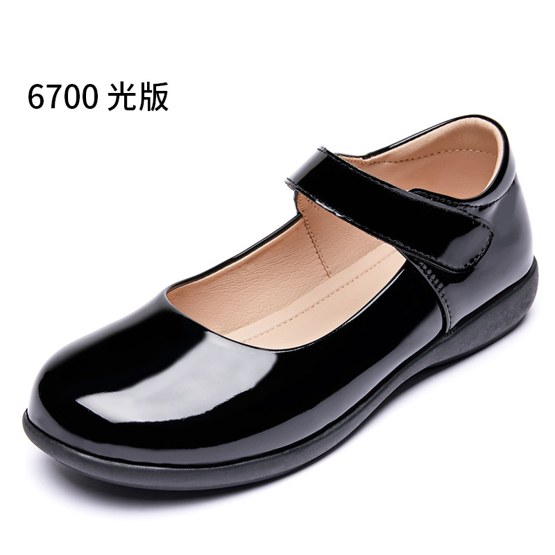 Picture of Girls Black Leather Shoes Performance Shoes Princess Shoes Small Leather Shoes Children's School Leather Soft Sole Shoes School Shoes
