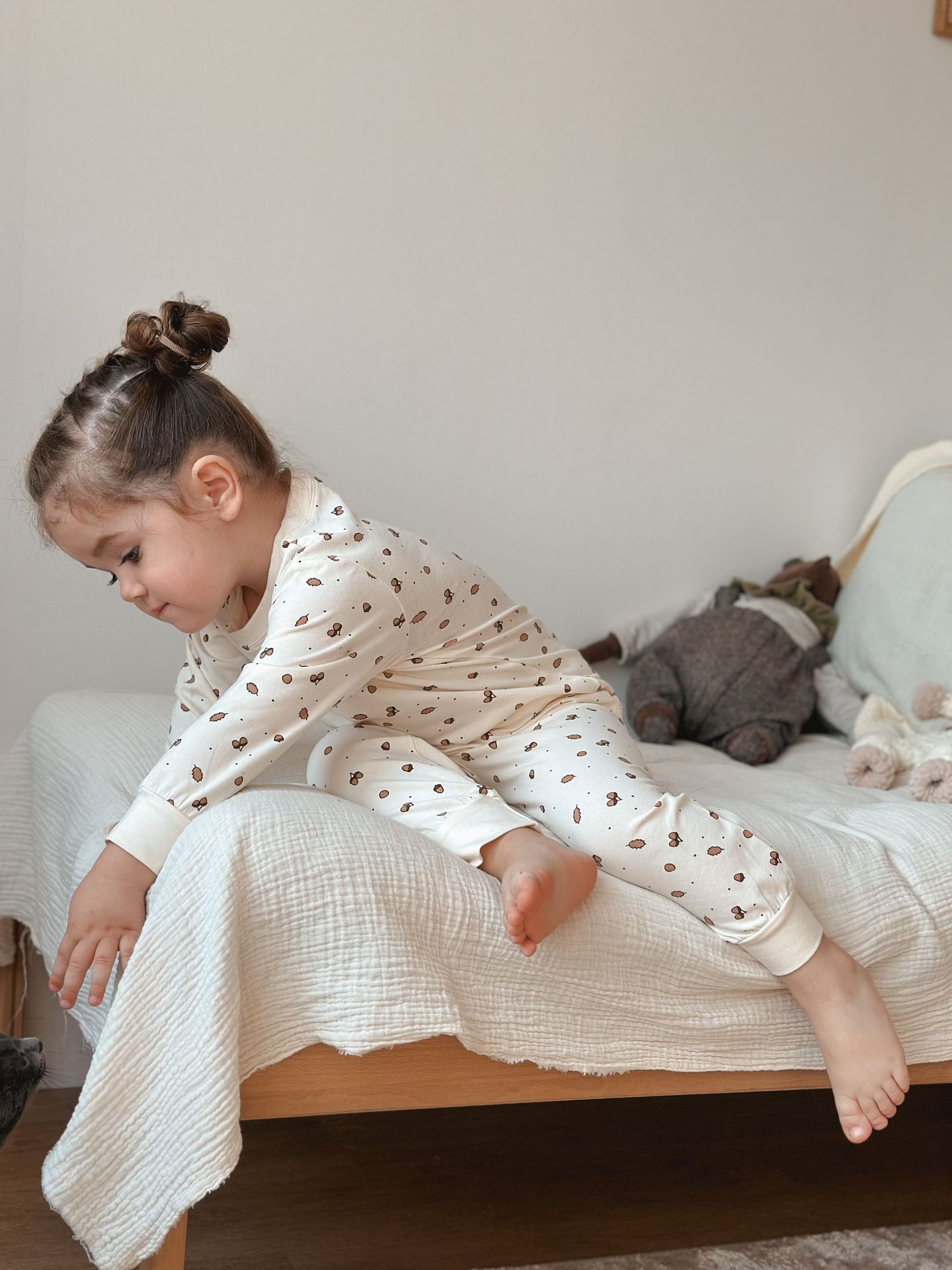 Picture of Korean Children's Summer Pajamas Autumn Clothes Home Clothes Baby Clothes Girls' Long Sleeve Baby Children's Clothing suit Pure Cotton Category A