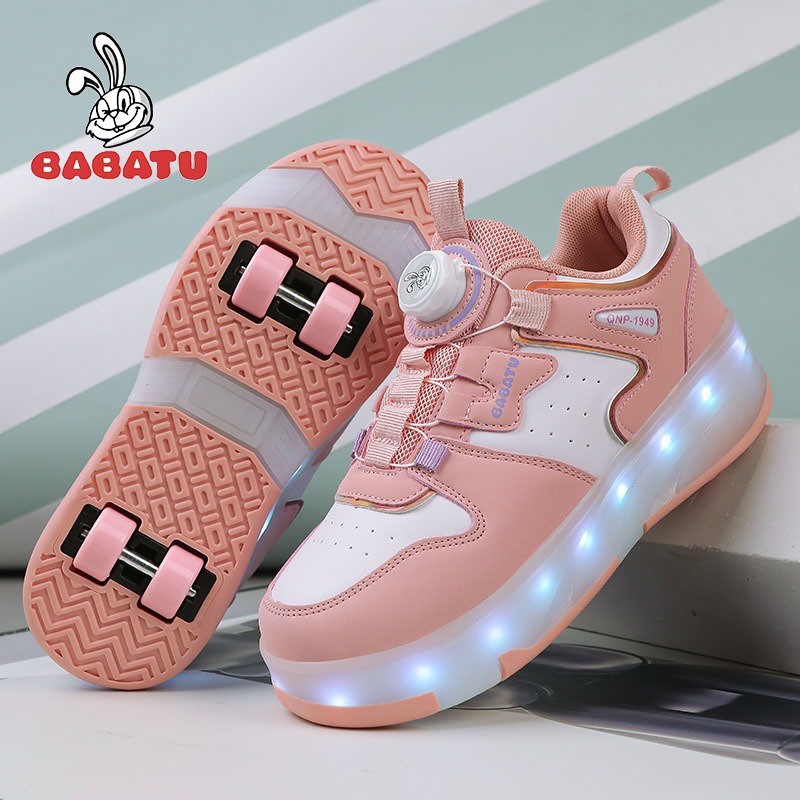 Barbara rabbit factory new heloo shoes four-wheel skating shoes boys children's shoes girls skating shoes luminous