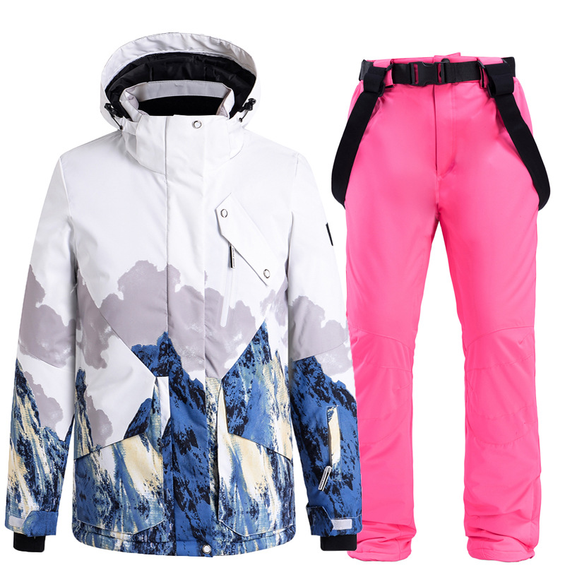 Picture of New Snowboard Ski Suit suit Men's and Women's Couple's Warm Thickened Korean Style Ski Suit Pants