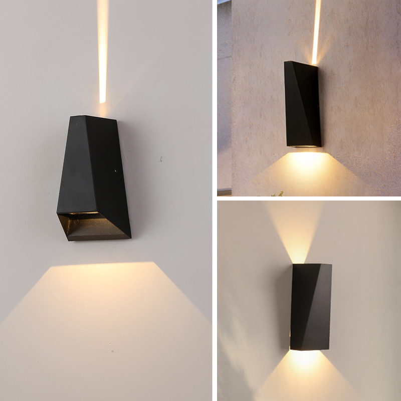 Foreign trade wholesale simple LED outdoor wall lamp black and white living room bedroom bedside lamp hotel corridor wall washing lamp