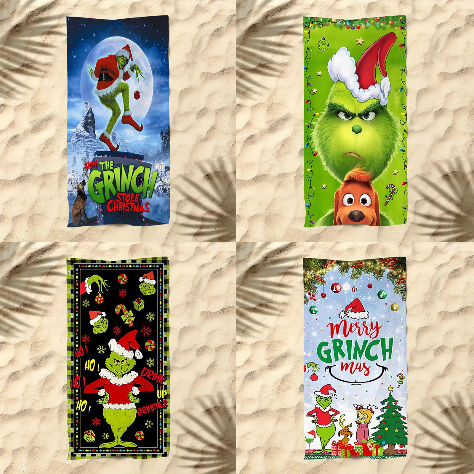 Amazon Foreign Trade Cross-border Explosions Green Legendary Beach Towel Digital Printing Green Hair Strange Beach Bath Towel Towel