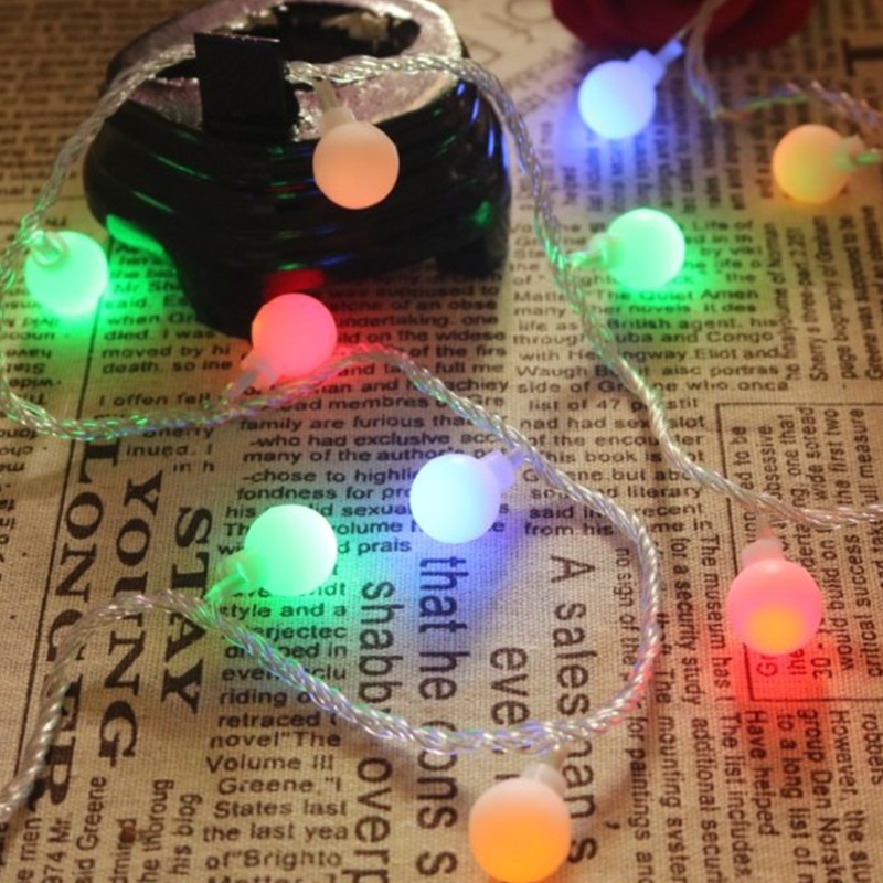 Picture of Solar LED string lights, outdoor camping tent atmosphere lights, night market stall lights, room decoration spherical star lights