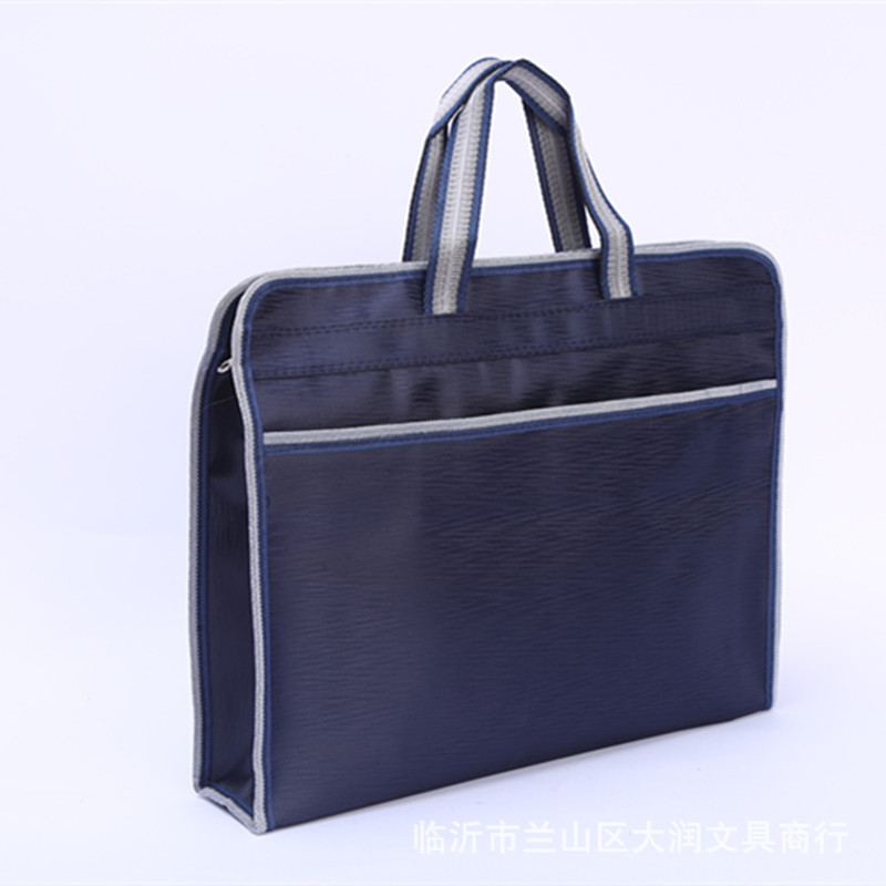 Picture of Manufacturer Produces Portable Double-Layer Widened Oxford Leather-Textured Document Bags, Briefcases, and Conference Bags, with the Option to Customize the Logo and Add Extra Thickness