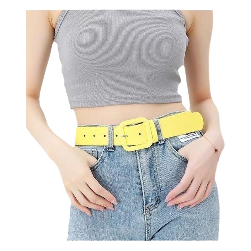 Rose Red belt for women 2022 new niche accessories decorative dress jeans denim skirt women's belt