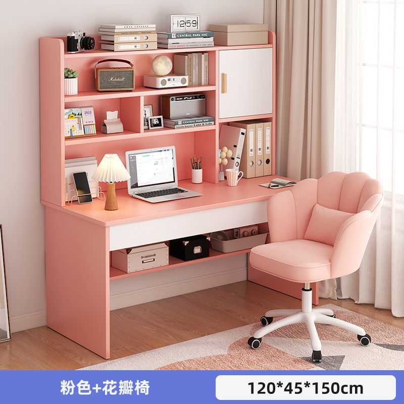 Picture of Student home study desk, children's desk, bookshelf combination table and chair set, simple bedroom, children's writing desk