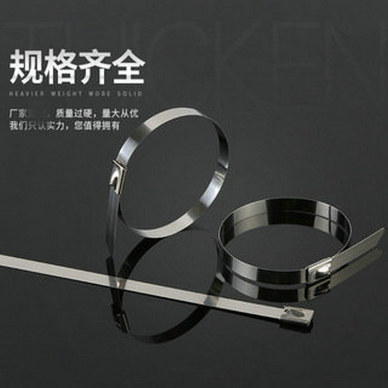 Picture of 304 self-locking stainless steel tie manufacturer 4.6-19 marine equipment fixed tie metal tie steel belt