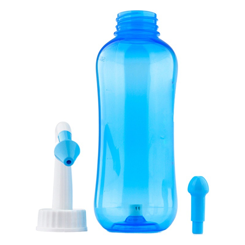 LDPE nasal washer 300ml double nozzle automatic valve household nasal washer saline nasal washer wholesale