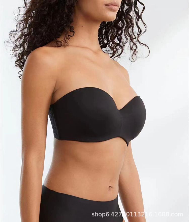 Picture of Cross-Border Popular Strapless Half-Cup Seamless Sexy Push-Up Bra One-Piece Invisible Wedding Dress Off-Shoulder Bra for Women