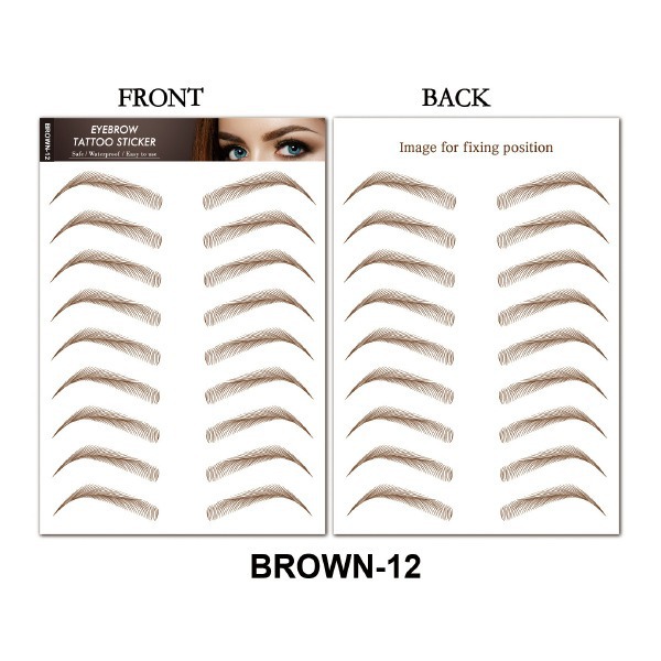 Picture of Eyebrow Tattoo Sticker Eyebrow Sticker Waterproof Simulation Lazy Eyebrow Internet Celebrity Male and Female Internet Celebrity Eyebrow Sticker Tattoo Eyebrow Sticker