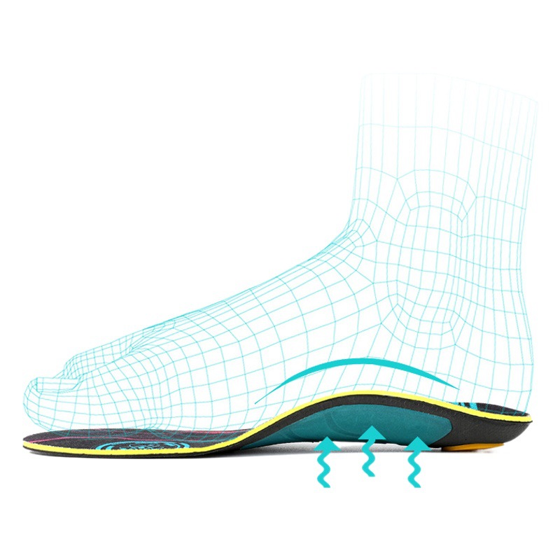 Insoles Cross-border Arch Support Sports Insoles for Men and Women Flat Foot Sweat Absorbing Shit Sense Eva High Elastic Shock Absorbing Boots