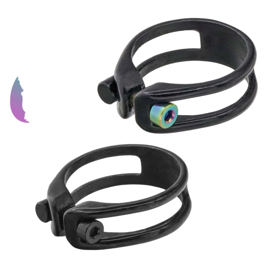 Ultra-Light 6g carbon fiber seat tube clamp road bike seat tube lock buckle mountain bike seat tube bundle bicycle accessories