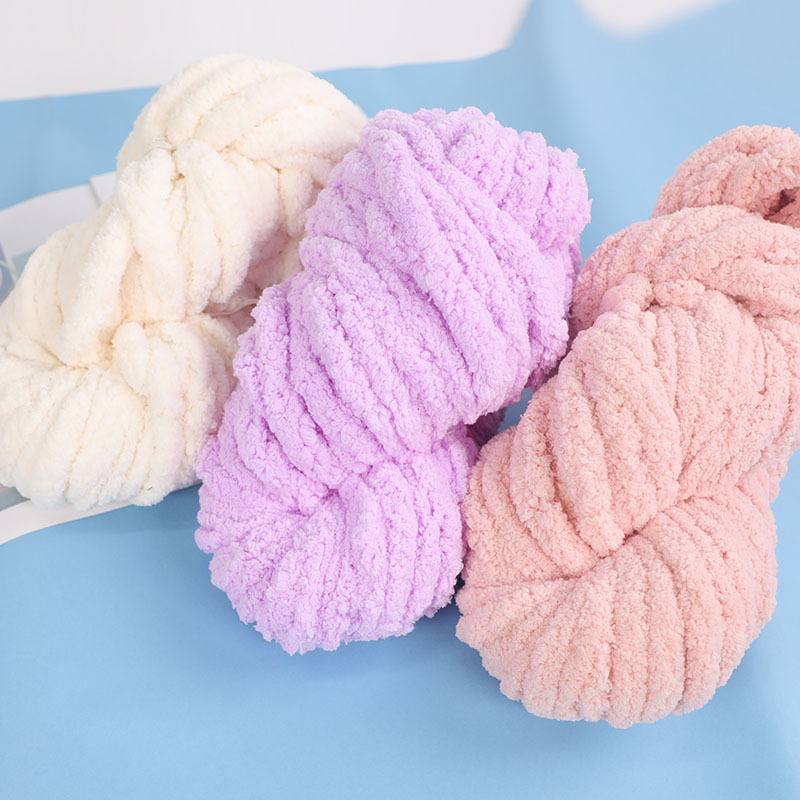 Super thick ice thread sausage yarn hand-woven scarf line cushion milk cotton wool wholesale hand-woven material bag