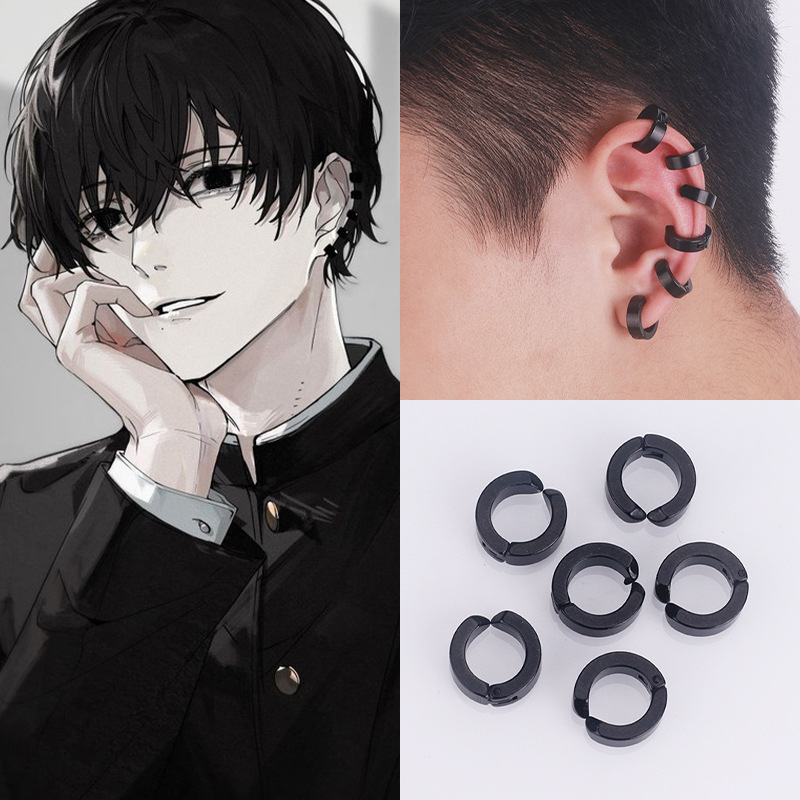 Master Shengda Chainsaw Man Yoshida Kuanwen Earring Clip Yoshida Bowen Earrings Squidward Brother Squidward Chain Saw Man cosplay Accessories