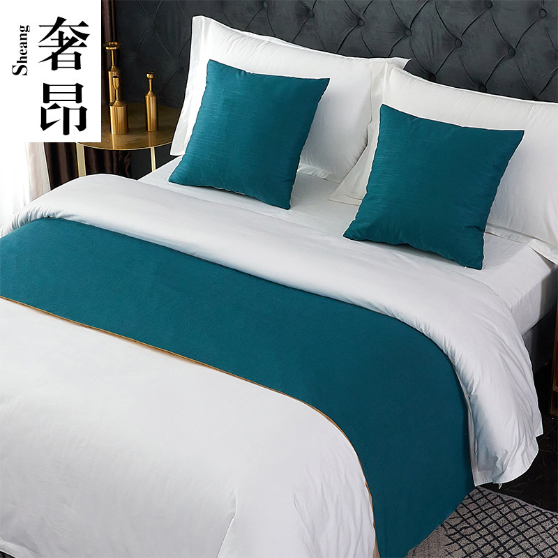 European Style Luxury Hotel Bed End Towel Bed Flag Light Luxury Nordic Simple Style Towel Bed Cover Household Bed End Decoration