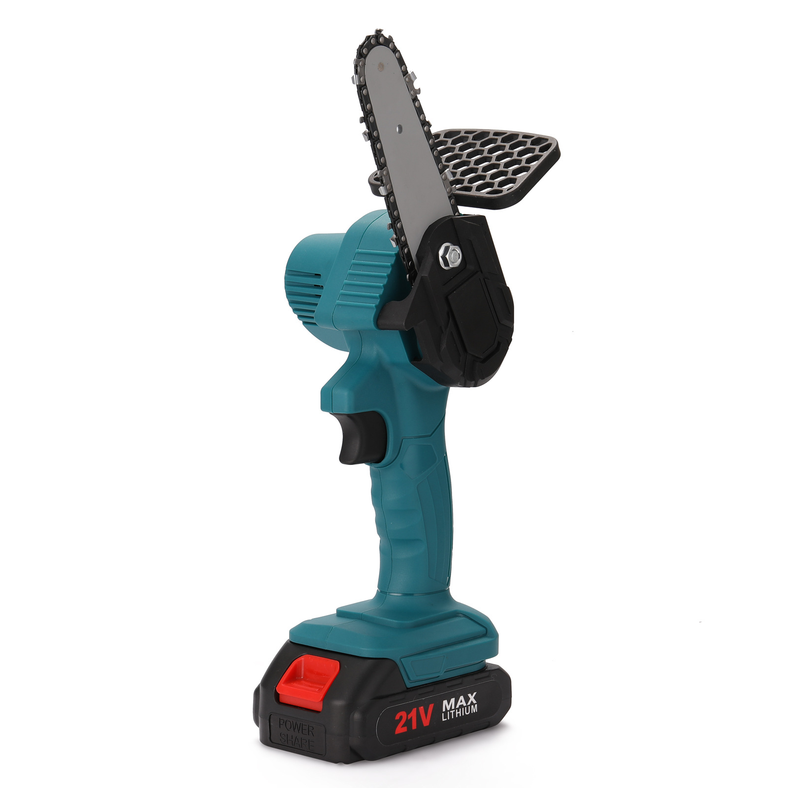 Picture of 4 Inch Electric Chain Saw Electric Saw Rechargeable Lithium Electric Saw Portable Electric Chain Saw Household Outdoor Wireless Small Saw Tree Cutting