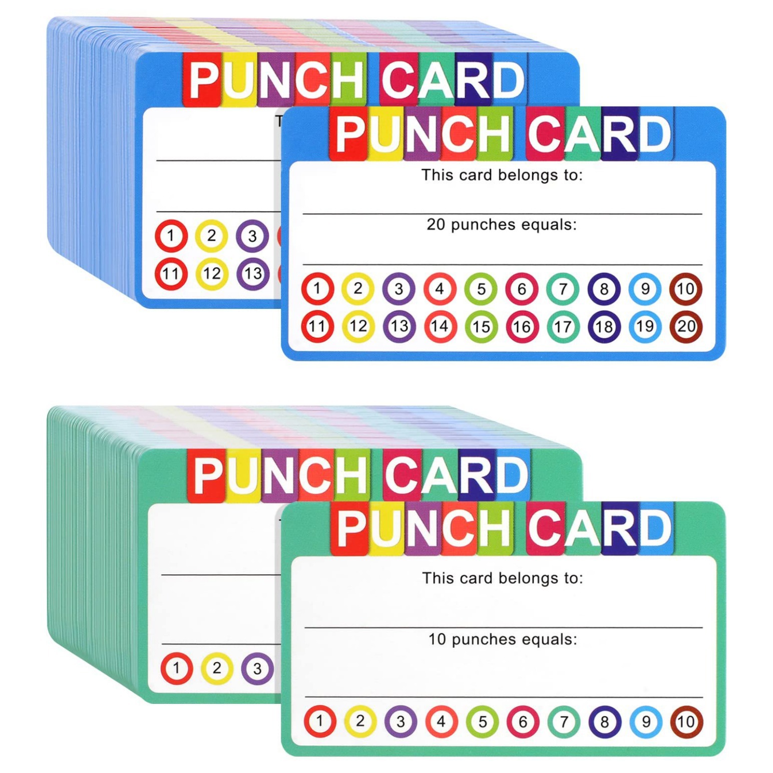 50 sheets/pack incentive loyalty reward card teacher behavior punch card children's home school classroom supplies incentive