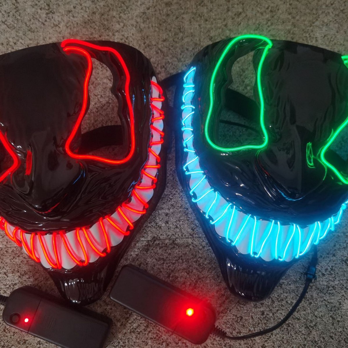 Picture of In-Stock Amazon Halloween Venom Mask El Cold Light Ktv Dance Party Horror Scary Cool Glowing
