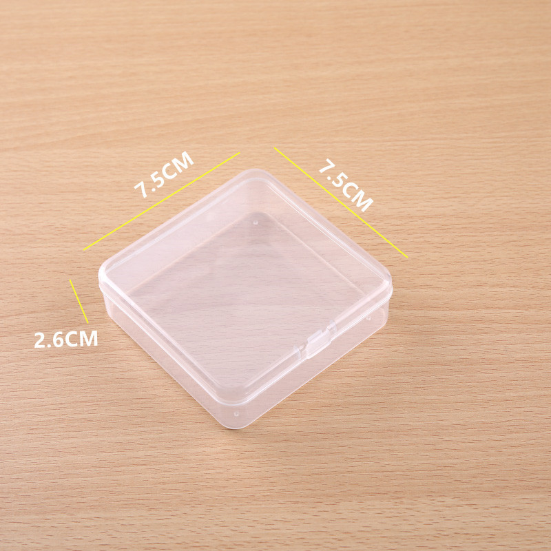 7.5pp transparent plastic box square covered storage box small transparent component accessories box packing box plastic box