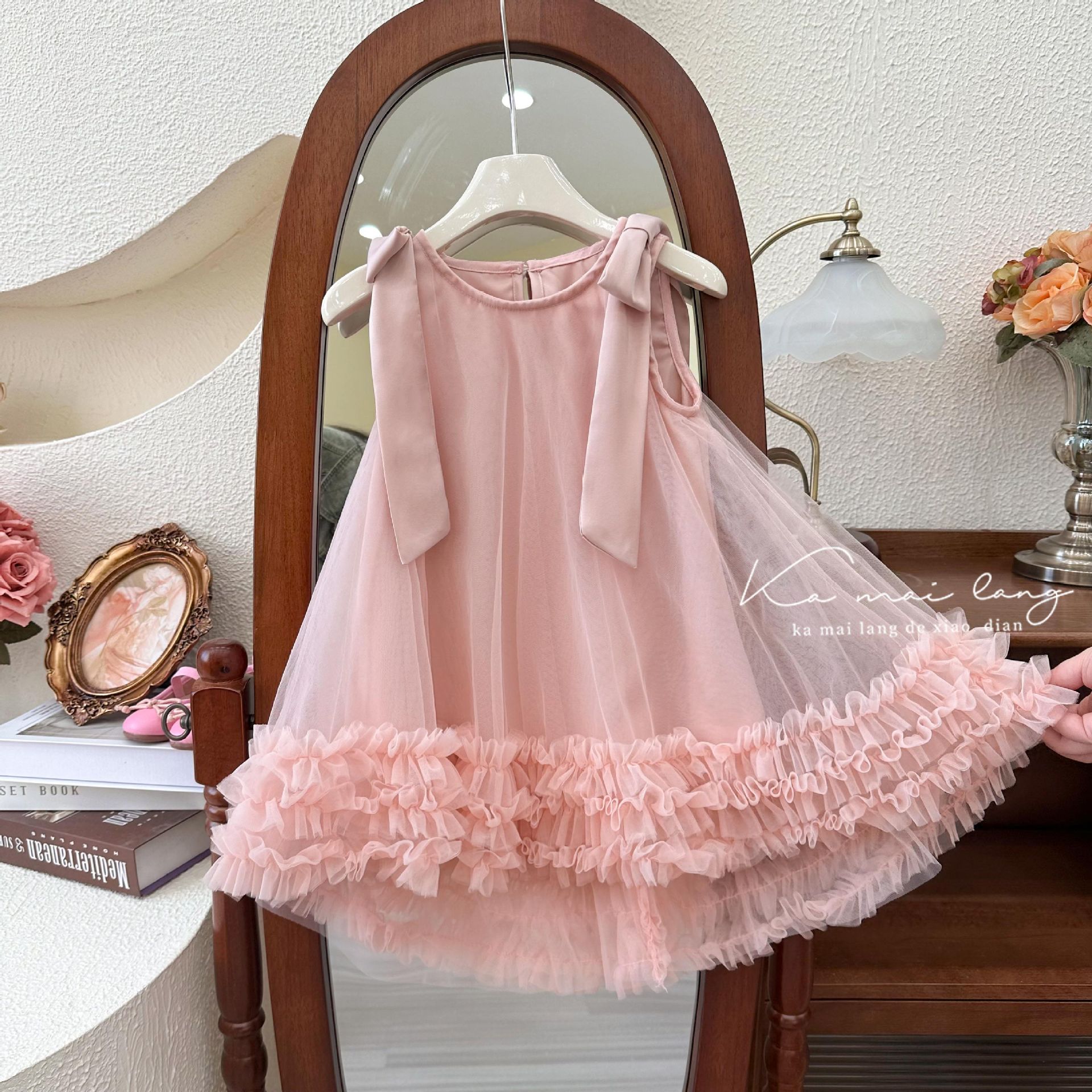 [Ready Stock and Shipped in Seconds] Girls Dress Summer 2025 New Style Fashionable Baby Girl Tuxedo Princess Dress