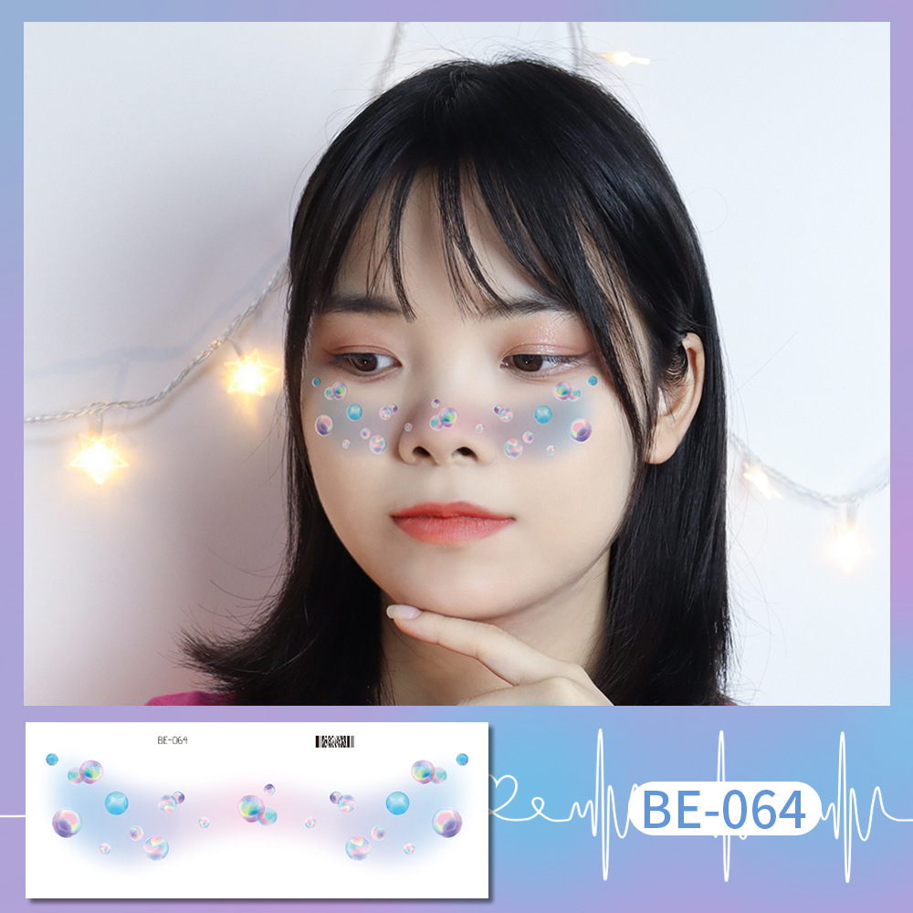 Picture of Ricklon New Cute Sweetheart Girl Makeup Tattoo Face Sticker Christmas Photo Lasting Strawberry Blush Sticker