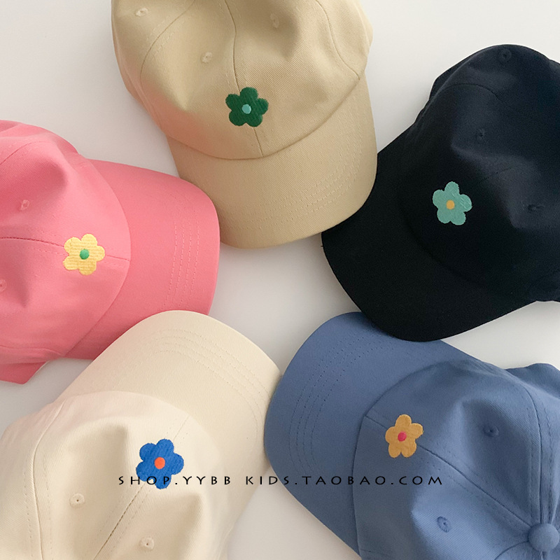 Picture of Children's Hat Spring and Autumn New All-match Cute Little Flower Baby Cap Winter Windproof Baseball Cap Trendy for Boys and Girls