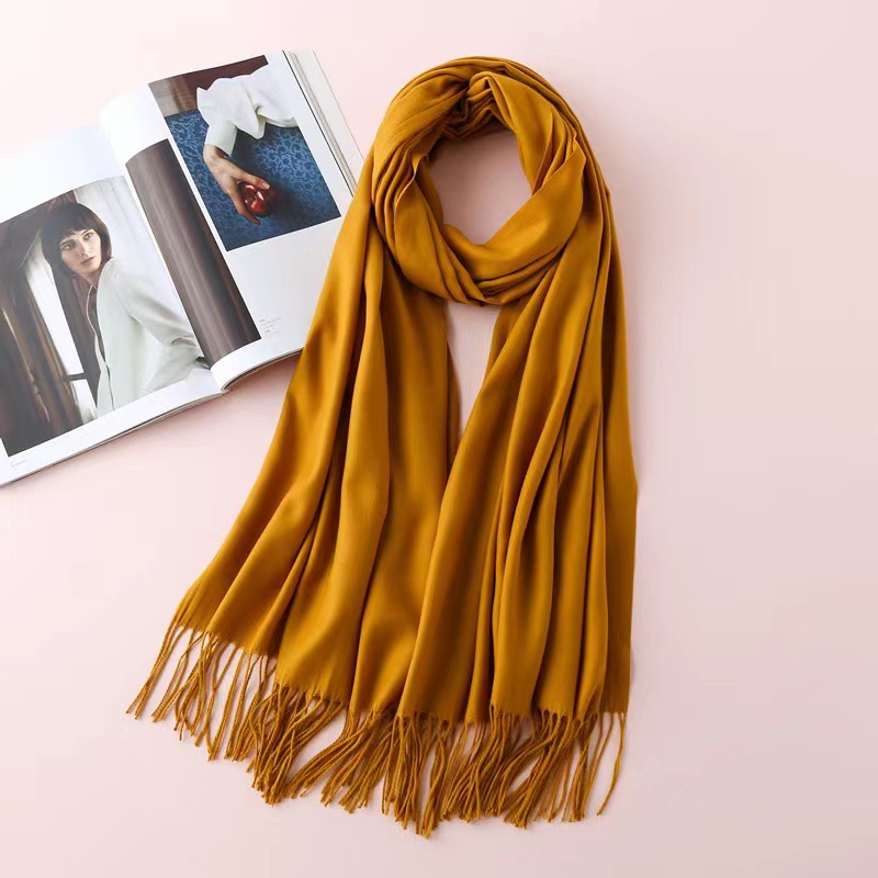 Picture of Imitation Cashmere Scarf for Women in Autumn and Winter, Warm Outer Wear, Japanese and Korean Sweet Gift, Fashionable Shawl, Factory Direct Sales, Cashmere Texture