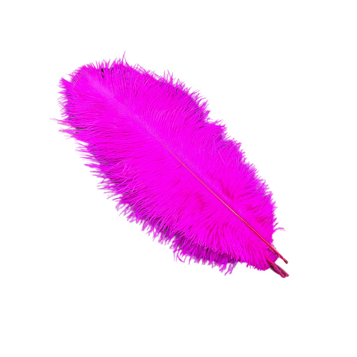 Picture of White ostrich feather 25-30cm natural ostrich feather dyed feather wedding decoration lamp ornament feather