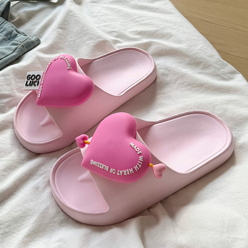 Love Slippers for Women, Summer Outer Wear, Slippers for Women, New Eva Slippers, Soft-Soled Home Sandals, Men's Sandals, Women's Sandals