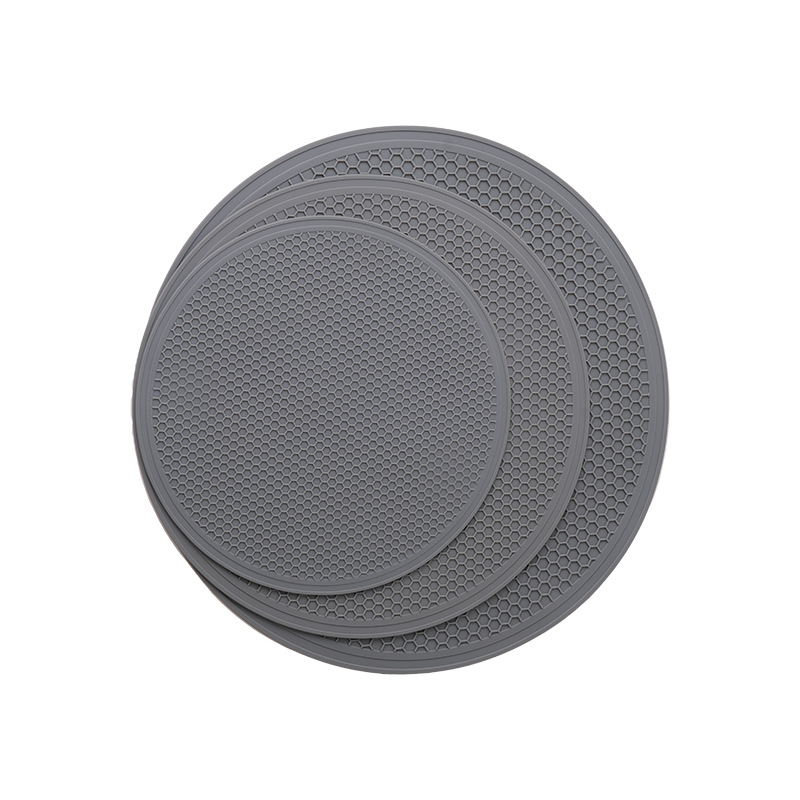 Picture of Three-size silicone honeycomb pattern insulation mat silicone insulation pot mat household insulation bowl mat large pot mat coaster dish mat