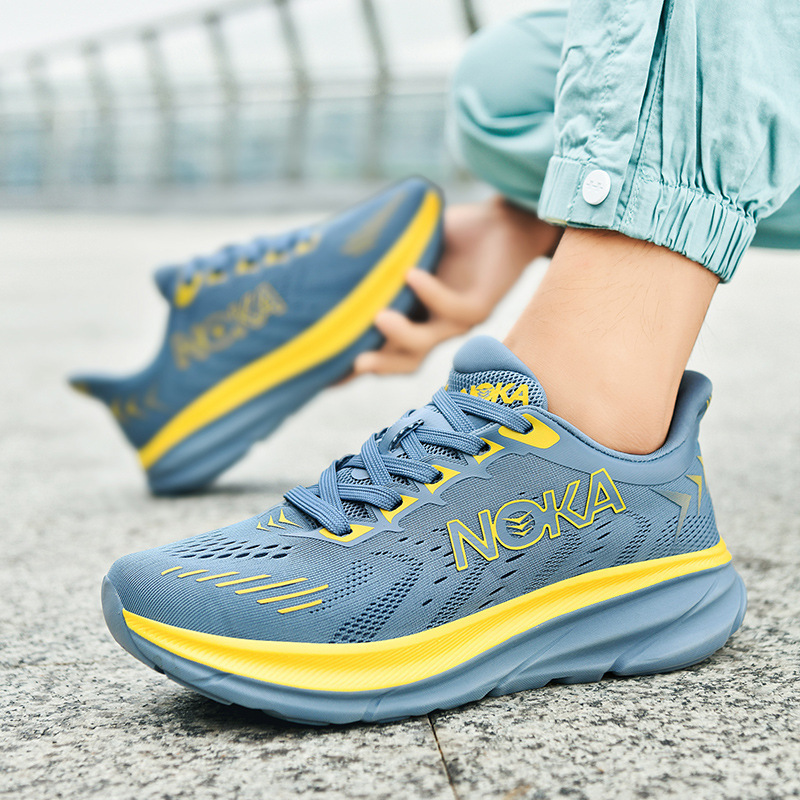 Cross-Border Men's Ice Silk Juka Breathable Mesh Running Shoes Sports Shoes Marathon Outdoor Casual Shoes Jinjiang Running Shoes