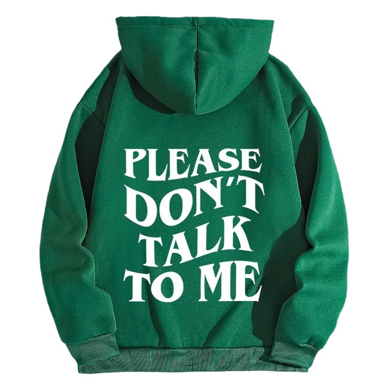 Amazon autumn and winter women's clothing back bag collar fleece-lined sweater hooded letter printing foreign trade sweater explosions women
