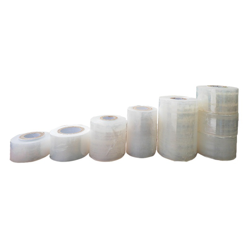 PE small roll wire film Wrapping Film 3/6/10cm plastic film packaging film grafting film bundle vegetable film selling sealing film