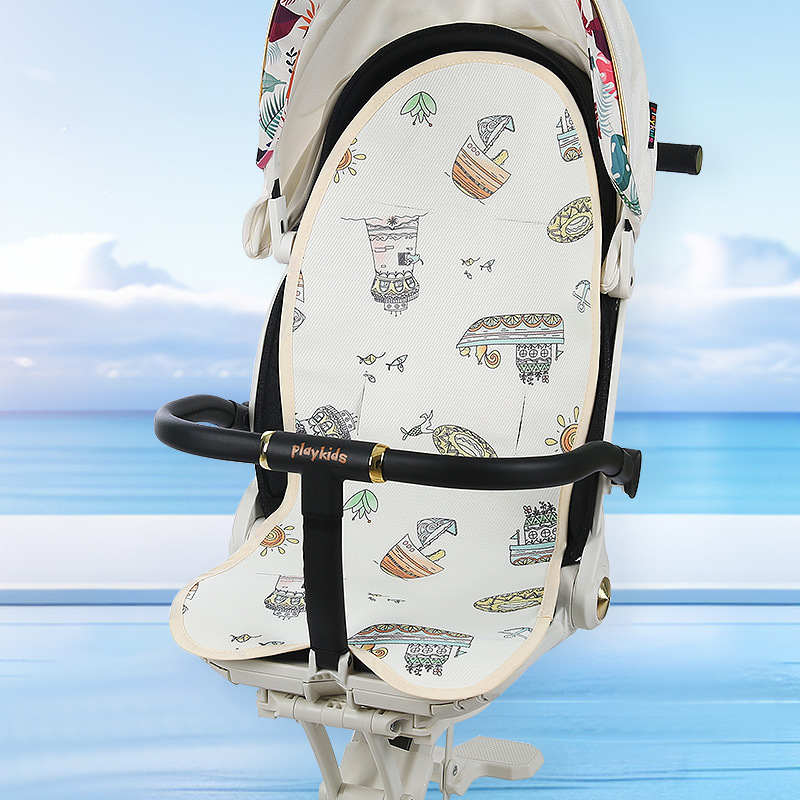 Picture of Baby carriage mat safety seat cool mat summer universal ice silk walking baby artifact baby dining chair cart mat