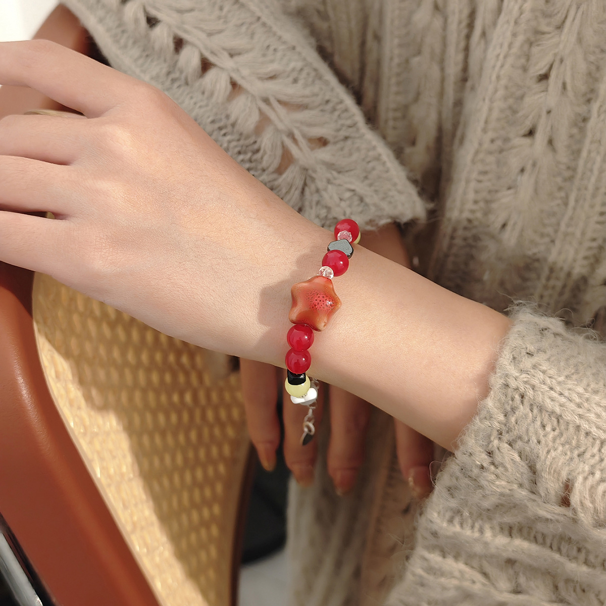 Light Luxury Niche Design Sense Beaded Star Bracelet Simple Personalized High Sense Fashion All-match Cute Bracelet for Women