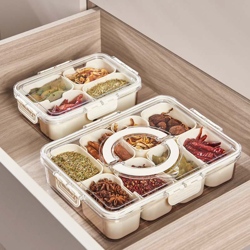 Picture of Cross-border Food Grade Sealed Fruit Salad Preservation Box Bento Box Eight-compartment Storage Box Portable Refrigerator Storage Box