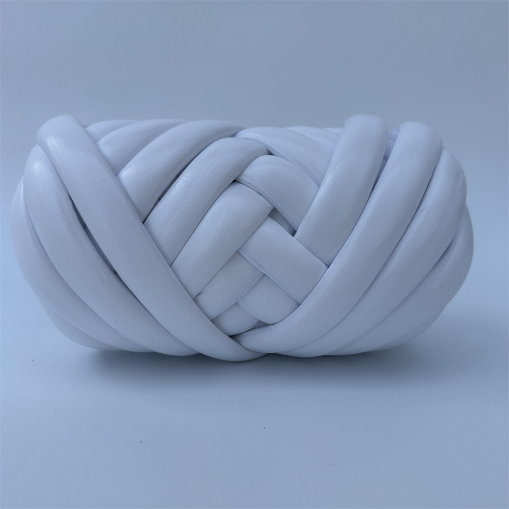 Picture of New Metal Thread Shiny Leather Material Iceland DIY Bag Handmade Woven Fabric Strips Pillow Cat Bed Filling Yarn