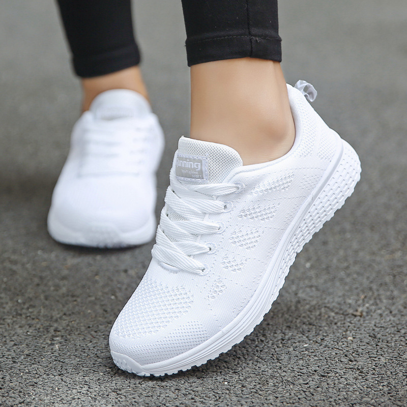 Cross-border Men's Shoes Fly-knit Sneakers Men's Casual Shoes Korean-style Trendy All-match Sneakers for Students and Youth Running Shoes