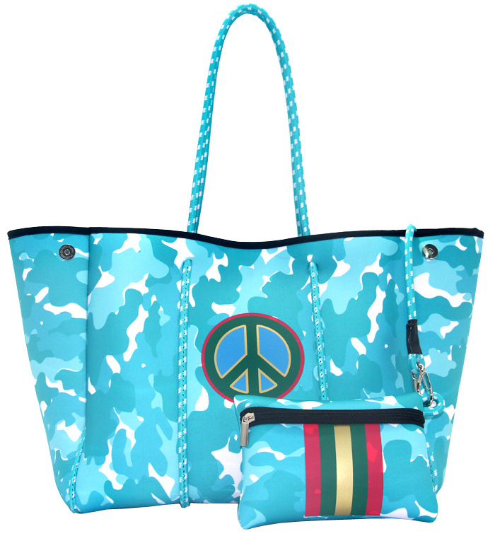 Picture of Diving Material Perforated Beach Bag European and American Fashion Portable Shoulder Strap Mother Bag Outdoor Casual Bag Portable Women's Bag for Women