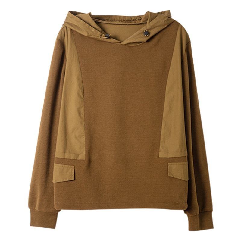 Hooded sweater for women 2023 Autumn New style loose casual western style slimming pullover for plump girls plus size