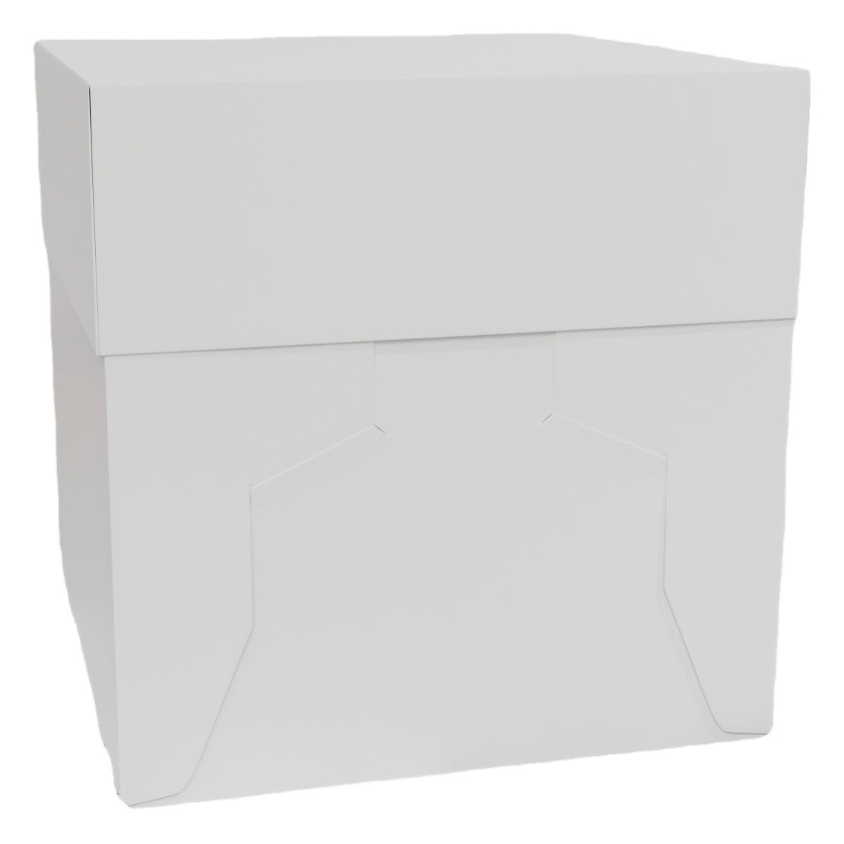 White folding birthday cake box baking dessert 10, 12 inch cake packaging box disposable packing box