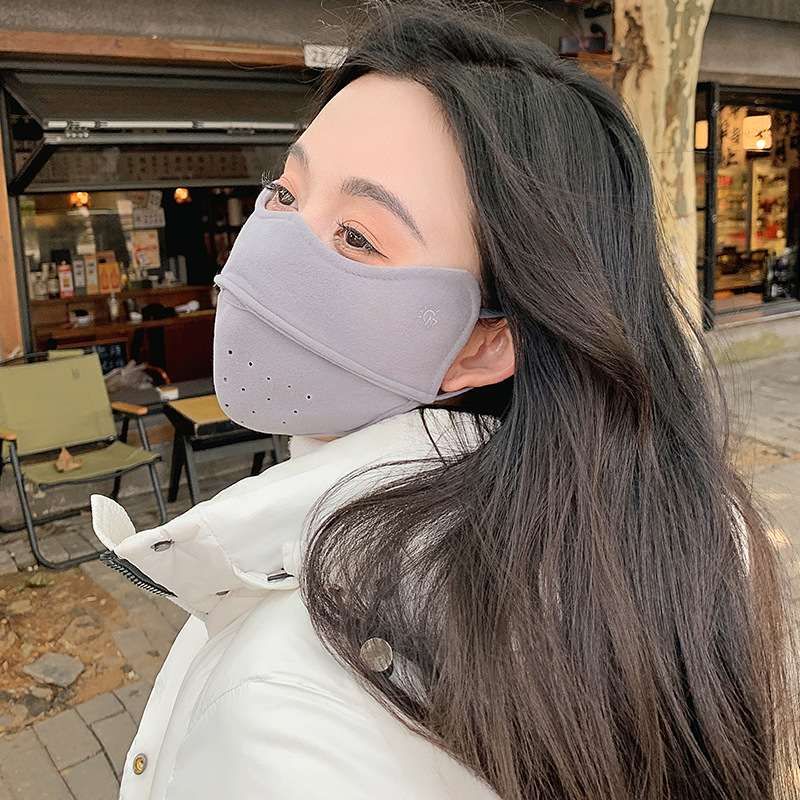 Picture of 2025 Autumn and Winter Warm Mask for Women 5D Three-Dimensional Eye Protection Fleece-Lined Soft Fishbone High-Value Cold-Proof Cycling Mask