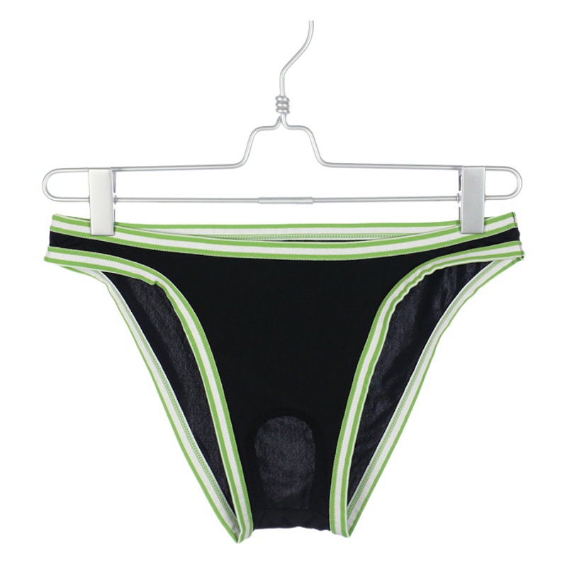Factory wholesale open crotch men's underwear youth Ice Silk thin U convex sexy transparent large size low waist briefs men