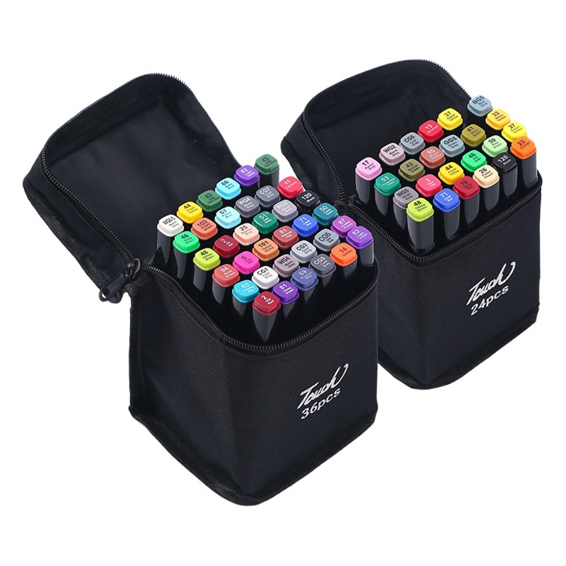 Mark pen brush set wholesale 24 36 30 40 48 color children hand-painted Touch double head painting animation