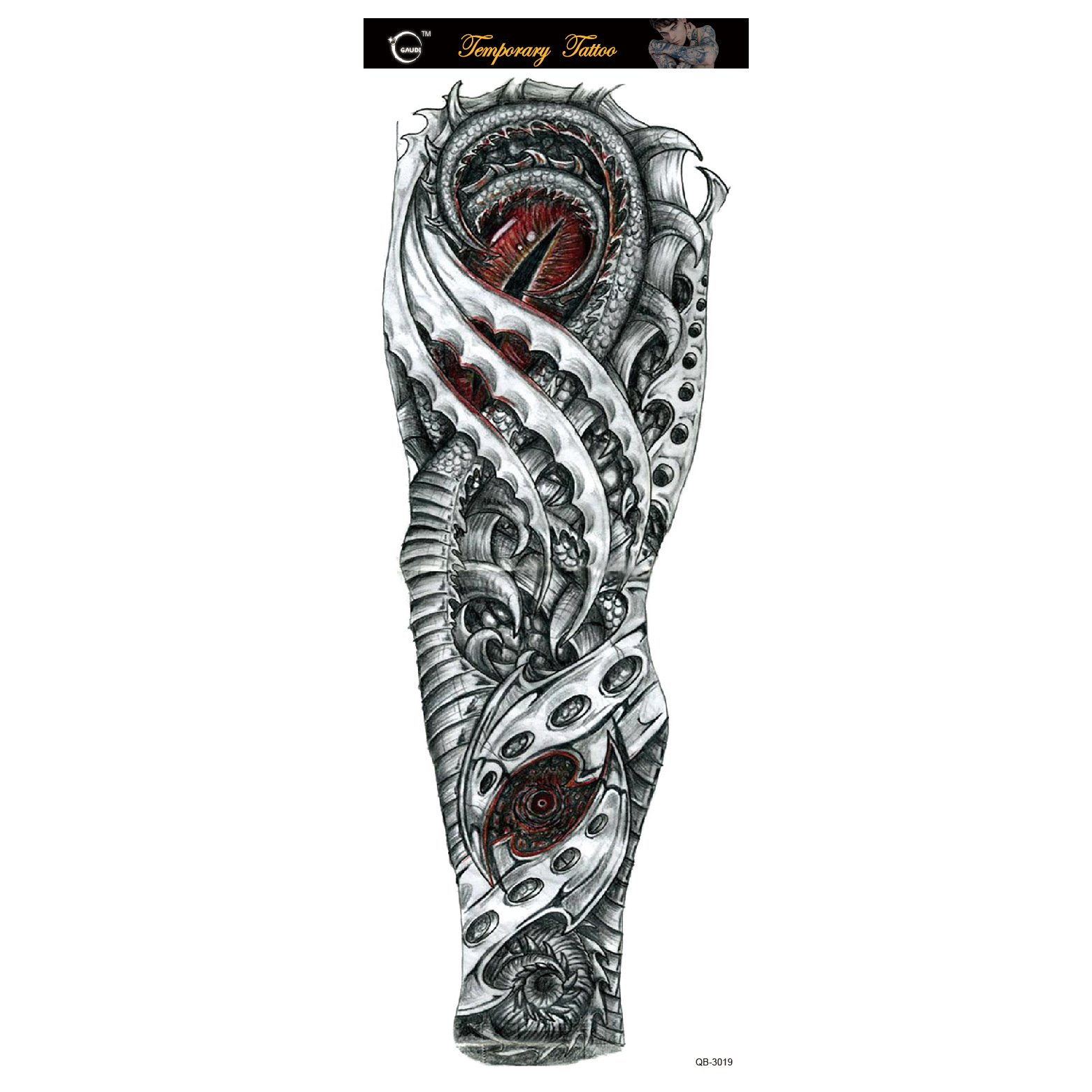Picture of Large Flower Arm Tattoo Sticker Full Arm Waterproof Tattoo Temporary 400 Optional Full Arm Tattoo Sticker